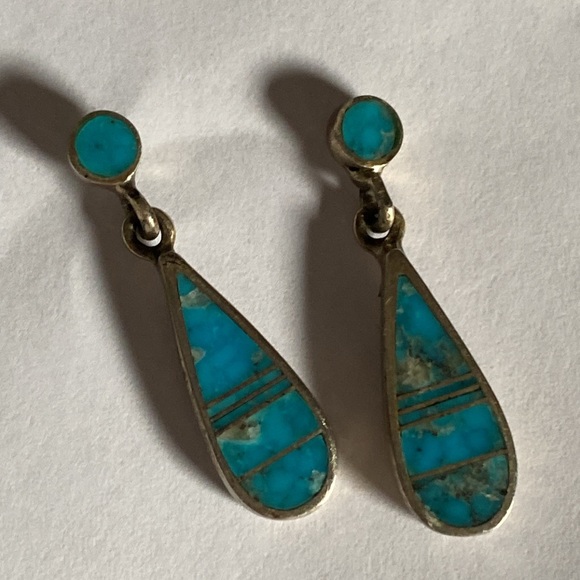 Rick Tolino Earrings Navajo Sterling Silver 925 - Picture 2 of 15